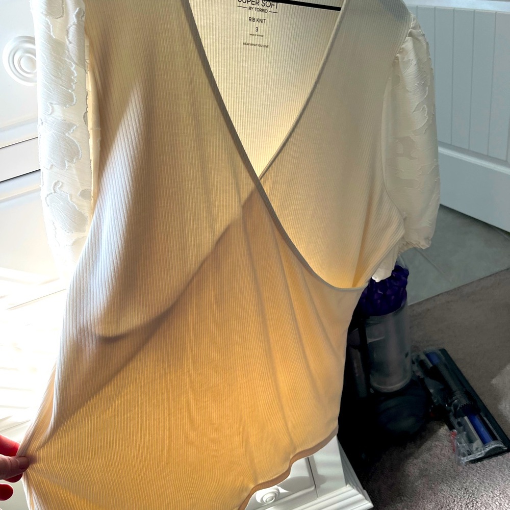 Faux wrap blouse